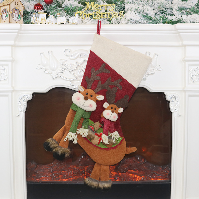 Christmas Decorative Items Santa Claus Christmas Stockings Hanging Christmas Decoration Christmas Gift Bags Candy Bags Socks